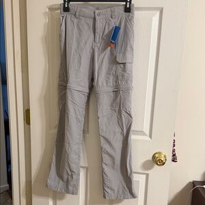 Columbia Boys Light Gray convertible Pants size medium 10-12